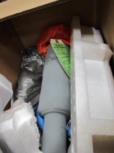 LOT TO INCLUDE: ROLLS OF TAPE, SEALS, RELIEF VALVE, AND SAFETY SHIELDS. LOADING & HANDLING FEE $15-4172